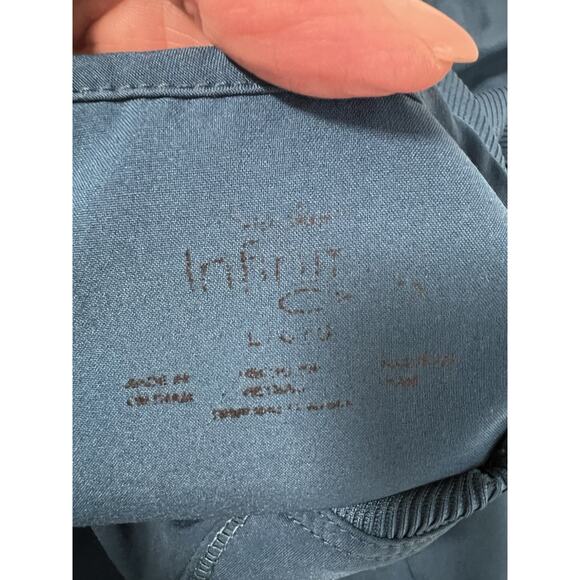 Cherokee Infinity Scrub Set Women L Caribbean Blue Top And Bottom Jogger Pant - Picture 11 of 13